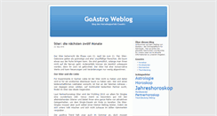 Desktop Screenshot of blog.goastro.de